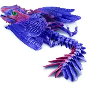 3D Printed Crystal Dragon Flexible Articulated Dragon Fidget Toy Desktop Decor-Style 2