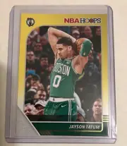 2019-20 Hoops Basketball Jayson Tatum Yellow Flood Parallel #6..Celtics!!