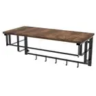 Wall Coat Rack with Removable Hooks Hanging Shelf Coat Hook Kitchen Shelf