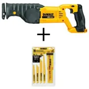 DEWALT Cordless Reciprocating Saw 20V (Tool Only)+Bi-Metal Blade Set (16 Piece)