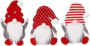Christmas Tableware Holder - 3x Christmas Gnomes Dwarf Cutlery Bags | Decorative Reusable Spoon and Fork Holder Bag, Cutlery Holder for Dinner Home Restaurant
