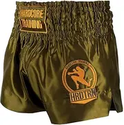 [Hardcore Training] Classic Muay Thai Shorts Black White Red Camo Blue Kick Boxing MMA Combat Sport Sparring Trunks