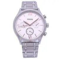 在飛比找松果購物優惠-FOSSIL 美國最受歡迎頂尖運動時尚三眼造型腕錶-白面-B