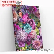 Colorful Flower Paint By Numbers Canvas Art Draw Artist Painting Oil Kit Home