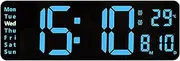 Digital Clock, 13" Large Display LED Wall Clock for Living Room Decor, Alarm Clock, Timer, 12/24H, Automatic Brightness Dimmer Big Clock with Day/Date/Temperature