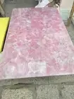 Rose Quartz Stone Dining Table Handmade Kitchen Slab Crystal Healing Hallway Top