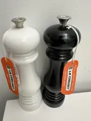 Le Creuset Salt & Pepper Mills in White/ Black, New