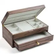 Black Walnut Wooden Jewelry Box - Allwood, Handcrafted, Classic Jewelry Box. ...