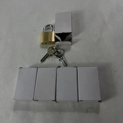 Mini Padlock Brass Tiny Zipper Box Luggage With Keys Lot of 5