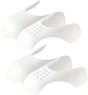[Boolavard] 4 Pcs Anti-Crease Shoe Protectors - Plastic Sneaker Crease Guards, Adjustable Toe Box Stretcher for Shoe Care and Maintenance