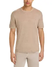 Michael Kors Mouline Short Sleeved Linen Blend Crewneck Tee