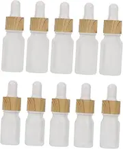 WOFASHPURET 10Pcs Frosted Glass Essential Oil Dropper Bottles Convenient Subpackaging Container for Travel for Oils Lotions More Portable Safe Storage