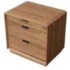 TAMWORTH BEDSIDE TABLE SOLID MARRI WOOD TIMBER 3 DRAWERS NATURAL