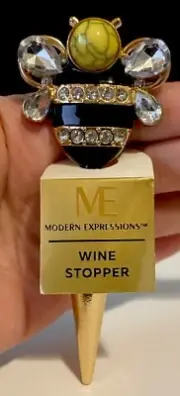 Modern Expressions Bumble Bee Rhinestones Bling Wine Stopper