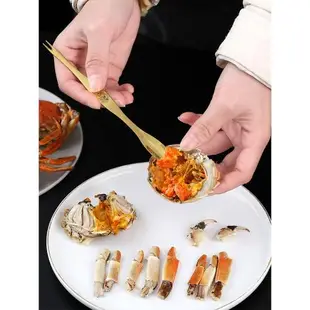 家用吃螃蟹專用工具多功能廚房食物海鮮剪刀大閘蟹鉗針剝蟹殼套裝