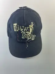 NWT Billabong Trucker Hat Baseball Cap Snapback Navy Distressed Mesh Foam