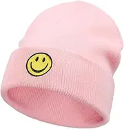 [SONMONY] Smile Face Beanie Hats for Women Mens Winter Knit Beanies Soft Cuffed Warm Smile Stretchy Beanies Hat…