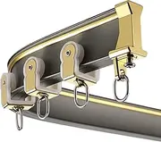 YYGJYGOO Curtain Rail 1-5 Meter Curtain Track, Ceiling Curtain Track, Wall-mounted aluminum alloy curtain rail RV bunk bed room partition(Grey, Side mounting) (Color : Gray, Size : 4.4m/14.4ft)
