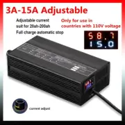 48V/60V/72V Fast Charger Li-ion Lifepo4 Lithium Battery Charger Adjust 3A-15A。
