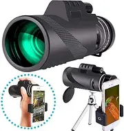 Monocular Telescope High Power 40×60 Compact Portable Monoculars Scope with Phone Clip&Tripod for Smartphone Bird