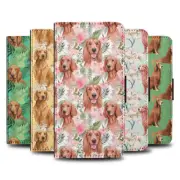 FLIP CASE FOR SAMSUNG GALAXY|CUTE IRISH SETTER PUPPY DOG CANINE PATTERN #A2