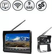 RVS SimpleSight 7″ Wireless Backup Camera System with Wired Side Camera Inputs