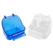 Pet Bird Bath Box Parrot Bathing Tub Bird Cage Accessory for Parakeet Canary