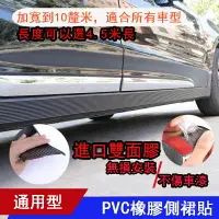 在飛比找樂天市場購物網優惠-【汽車百貨】汽車通用 側裙防撞條 改裝 寬體 大包圍 防刮條