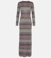 [Missoni] Missoni Open-back lamé maxi dress AU 16 multicoloured