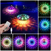 QOLNBY Floating Pool Lights IP68 Waterproof Pool Lights Rechargeable RGB Uppe...