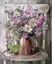 Paint by Numbers for Adults,Flowers DIY Oil Painting by Numbers on Canvas