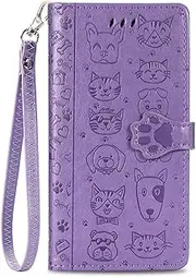 [YBROY] Case for Motorola Edge 30 Ultra, Magnetic Flip Leather Premium Wallet Phone Case, with Card Slot and Folding Stand, Case Cover for Motorola Edge 30 Ultra.(Light Purple)