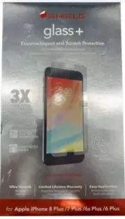 1 x Zagg and 1 x Nuglas Glass Screen Protectors Apple IPhone 6/6s Plus