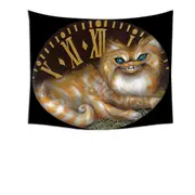 Fairytale Art Cheshire Cat Clock Tapestry