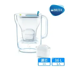 【德國BRITA】Style 3.6L純淨濾水壺+1入MAXTRA Plus濾芯(藍色)