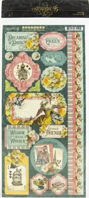 Graphic 45 Ephemera Queen Cardstock Stickers 12"X12"-