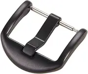 YGMEDQVK(小さな店) Fashion Black Silver Universal Strap Buckle Stainless Steel Double Sided Clasp Table buckle