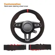 Custom Mesh Alcantara Steering Wheel Wrap for Porsche 911 Macan Panamera Taycan