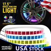 3 Row 17.5???IP68 LED Wheel Ring Rim RGB Lights Color Turn Signal Bluetooth APP