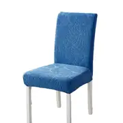 Chair Cover Stretch Dining Chair Cover Seat Covers Washable Banquet Wedding Party Jacquard Chair Cover-Blue