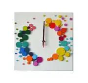 14'x14' Rainbow Expansion | Wood wall clock | Geometric mosaic | Original Design
