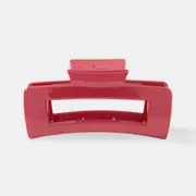 Red Rectangle Claw Hair Clip