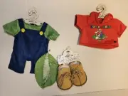 Build A Bear Super Mario Red Hoodie, Luigi Outfit & Shoes