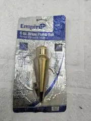 EMPIRE 8 OZ BRASS PLUMB BOB EXTRA TIP NEW