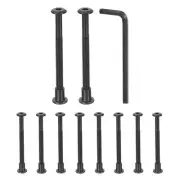10Sets M6x90mm Hex Drive Socket Cap Bolt M6x12mm Nuts with Hex Wrench Black