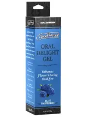 New Doc Johnson GoodHead Oral Delight Gel 4oz - Blue Raspberry