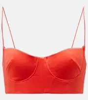 [Alex Perry] Alex Perry Hart satin crêpe bralette AU 6 orange