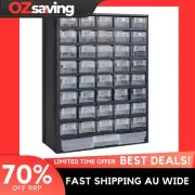 41-Drawer Tool Box Plastic Storage Organizer Large Drawer Small Size Clear 0305