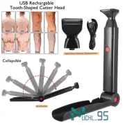 Electric Men's Back Razor Shaver Groomer Full Body Hair Removal Trimmer Wet/Dry