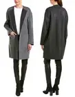 Vince Reversible Two Face Wool-Cashmere Open Placket Coat in Greys sz S $695